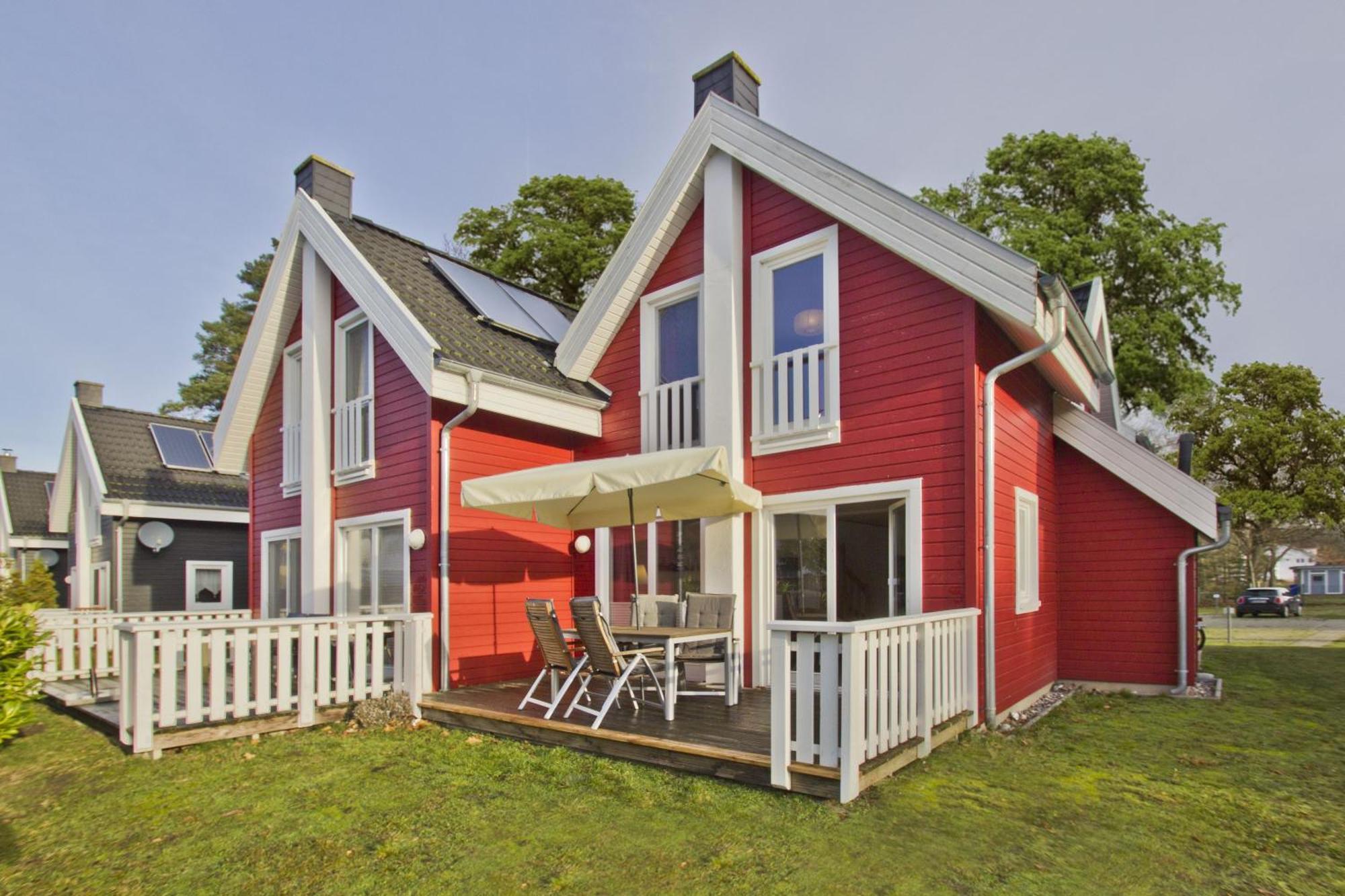 Ferienhaus Wellenlaeufer Haus - Sauna, Terrasse, Garten Glowe Exterior photo